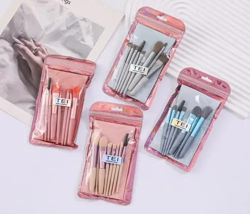 Set 8 Brochas De Maquillaje Con Estuche Tei