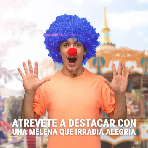 Peluca Super Afro Ondulado Enfiestados Cotillón