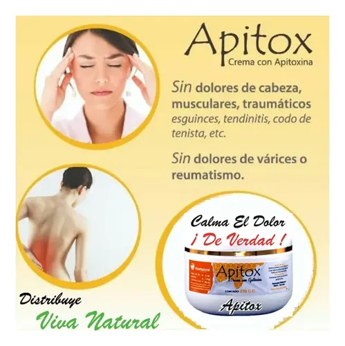 Apitox Crema X 250 G Calma El Dolor De Verdad Reuma Artrosis