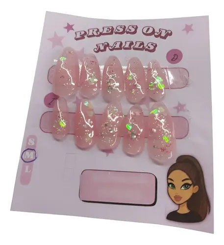 3×1 Press On Nails Modelos A Elección Y Talle Incluye Kit De Aplicación Oferta Imperdible Reutilizables