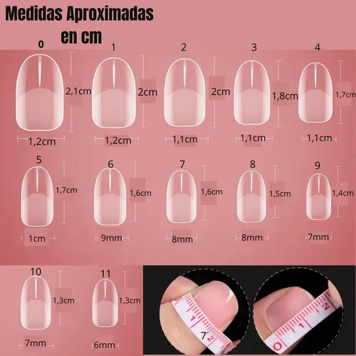 Tips Para Soft Gel Oval Cortos Prelimados X120 Cherimoya