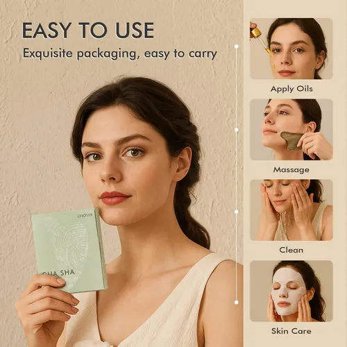 Masajeador Facial Y Corporal Gua Sha Tool Chosin, Madera De