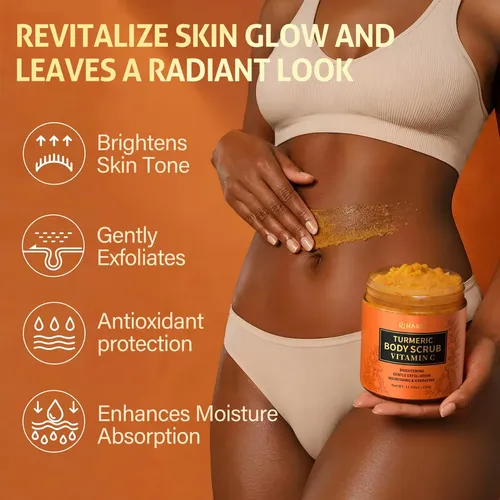 Exfoliante Corporal Rihako 330 G Vitamina C Y Cúrcuma Orgáni