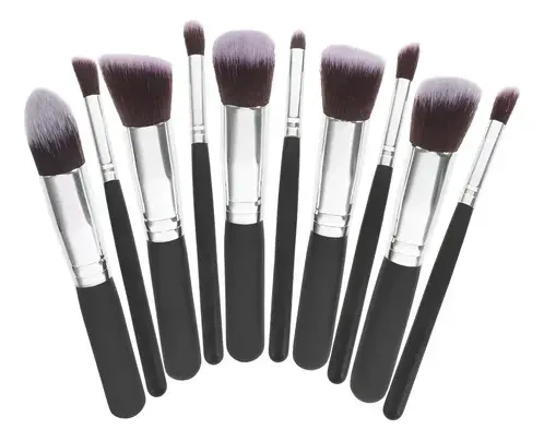 Set Kit Brochas Maquillaje Pinceles X10 Piezas