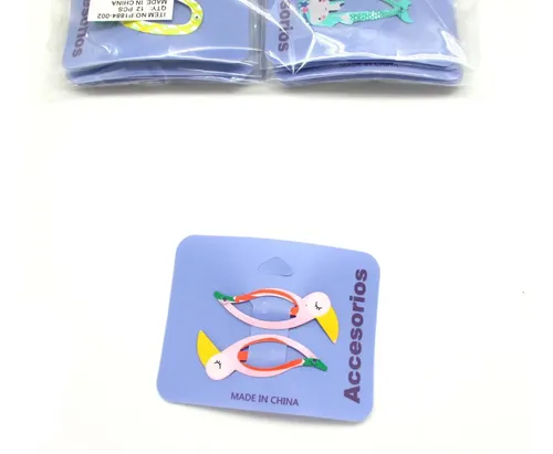 Clips Infantiles Broches Pelo Pack X 12 Unidades Surtidos