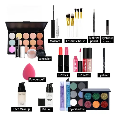 Popfeel Set Maquillaje 25pcs Principiantes Kit Cosmeticos