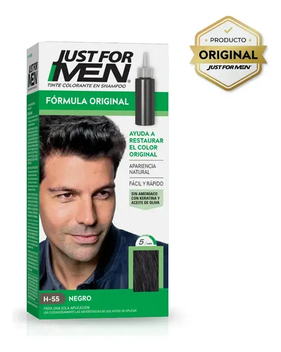 Tintura En Shampoo Just For Men Fórmula Original Negro 66ml