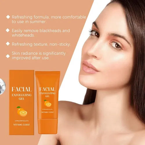 2pcs Facial Exfoliating Gel, Orange Enzyme Hydrating Facial