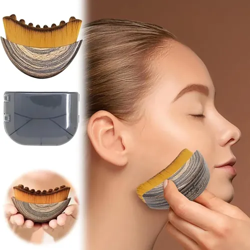 Set 2 Brochas Faciales Contorno Lifting Drenaje Linfático