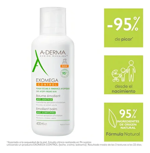 A-Derma Exomega Control bálsamo emoliente 400 ml | fragancia neutra