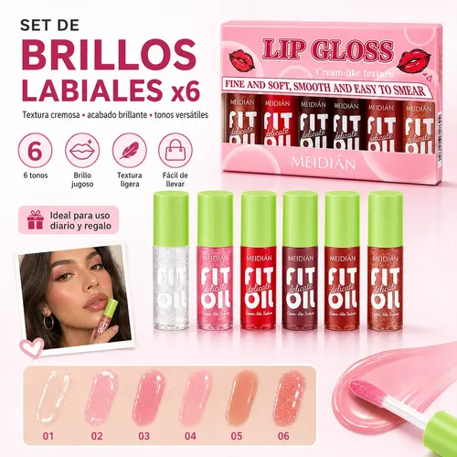 Set De Cuidado Labial Hidratante Glossy Liquid Lip Oil