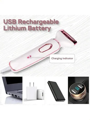 Depiladora Mujer 4 En 1eléctrica Usb Uso Seco Y Húmedo