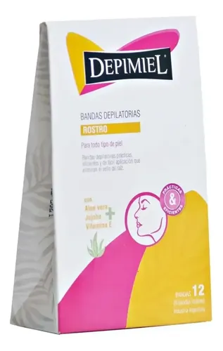 Bandas Con Cera Para Depilacion De Rostro Depimiel X 12 Unid