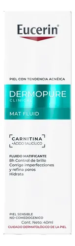 Dermopure Clinical Eucerin Fluido Matificante X40ml Grasa Día/noche
