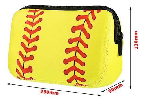 Bolsa De Maquillaje De Softbol, Bolsa De Aseo De Amarillo Z