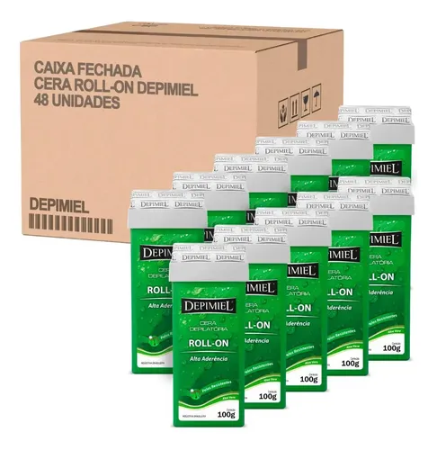 Caja Cerrada Cera Roll-on Alta Adherencia Depimiel 48 Unds