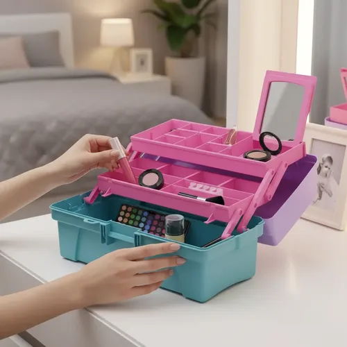 Caja Organizadora De Plástico Estilo Botiquín Con Tapa