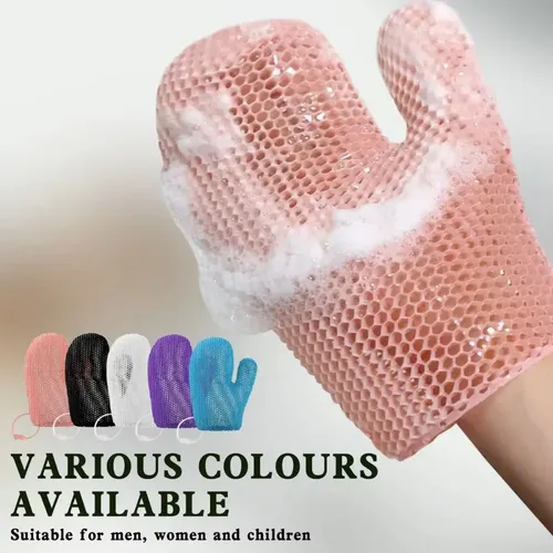 Guantes De Ducha Exfoliantes Con Esponja Tpu