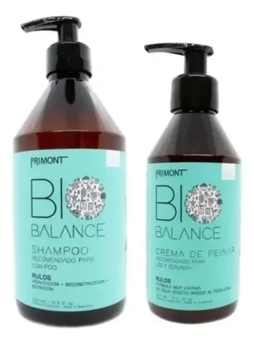 Shampoo + Crema Peinar Bio Balance Pelo Rulos Low Primont