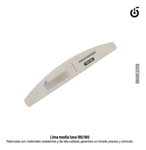 Lima De Media Luna Uñas Esculpidas 5pzs Cherimoya