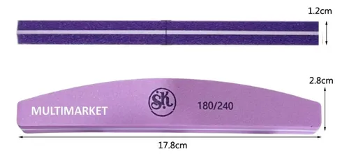 Lima Sponge Buffer 180/240 Para Manicura Uñas Esculpidas