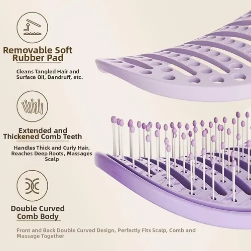 Cepillo Para El Cabello Autolimpiable Y Pelable