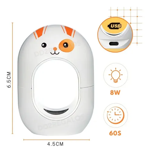 Cabina Bombon Uv Led Uñas Dedos 8w Esculpidas Gelificadas