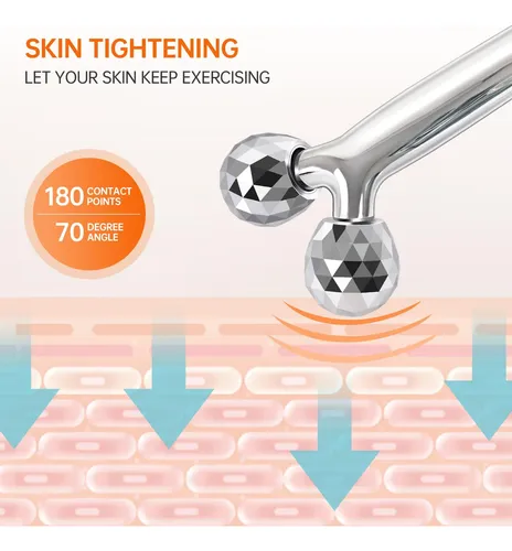 Set Masajeador Facial Infiniterelax Rodillo Y Gua Sha Plata
