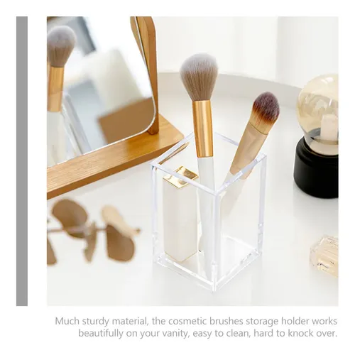 2 Soportes Acrílicos Para Brochas De Maquillaje, Tocador