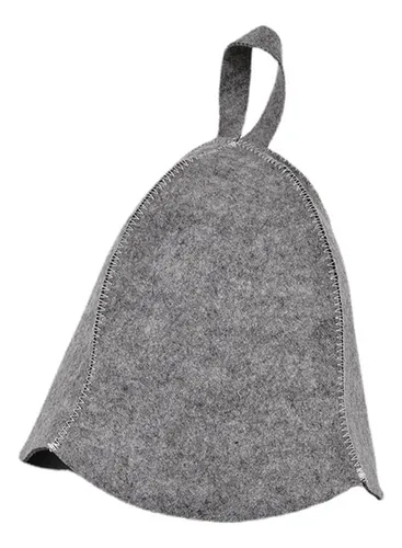 #$sombrero De Fieltro Para Sauna Gorro Para La Cabeza Gris*& Grey 25cmx36cm Figuras De Acción