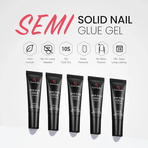 Pegamento Gel Uñas Postizas Secado Rápido 5 Unidades