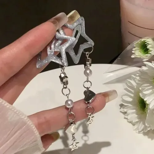 Pinza Para El Pelo Harajuku Y2k Con Forma De Pentagrama