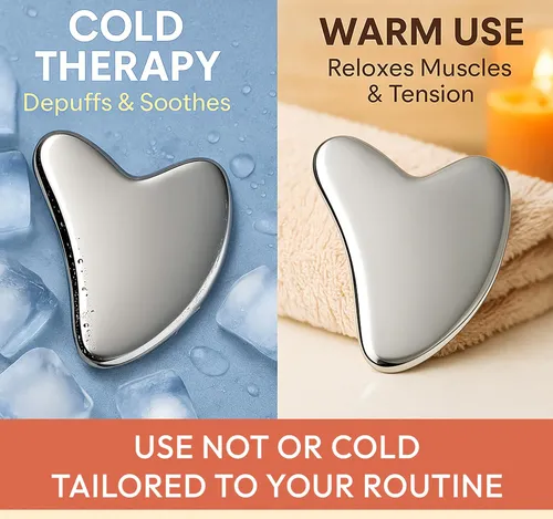 Gua Sha Dosensepro Acero Inoxidable Para Rostro Plata