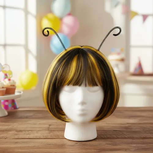 Peluca Abejita Con Elastico Ajustable