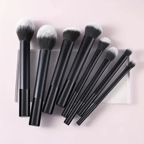 Set De 8 Brochas De Maquillaje Profesional, Con Brocha Rubor