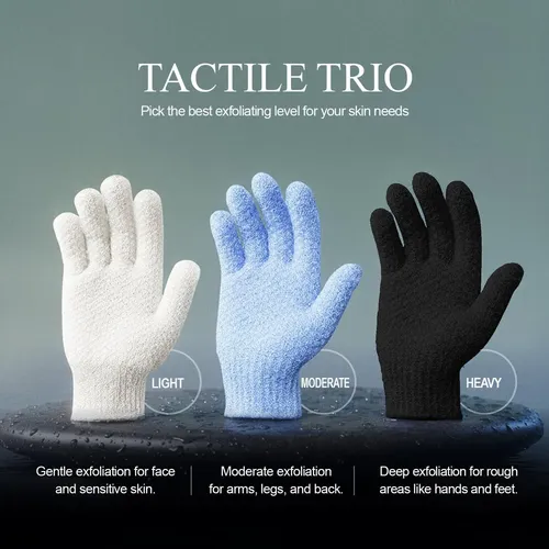 Guantes Exfoliantes Evridwear Con Mango Largo Y Textura