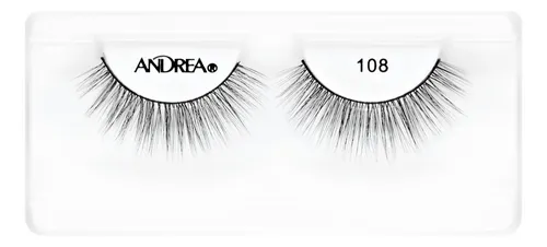 Tira De Pestañas Postizas Andrea Strip Lashes Negro N° 108