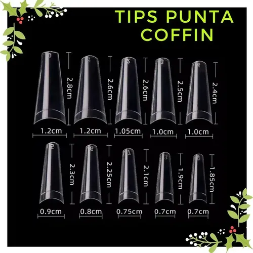 Tips Punta Coffin 100 Un. Numeradas Ultra Soft