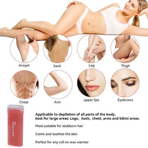 Kit De Cera Depilatoria Natural En Roll-on De 150 G
