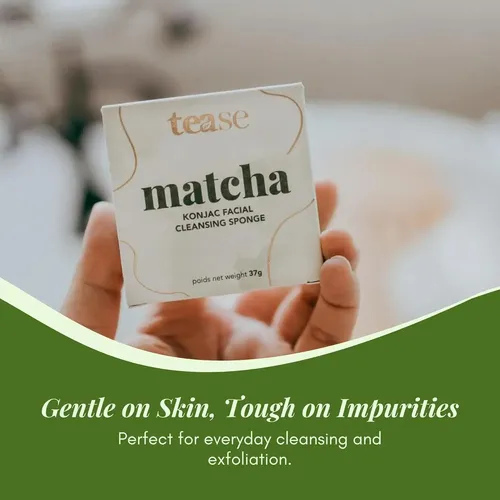 Esponja Exfoliante Facial Tease Tea De Matcha Konjac 3.81cm