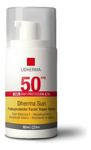 Protector Solar Lidherma Toque Seco Spf 50 Dherma Sun