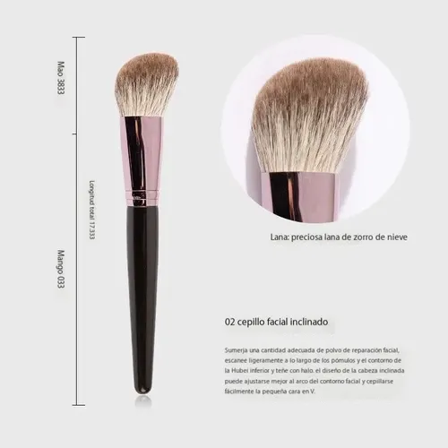 10pcs Snow Fox Hair Makeup Brush Set