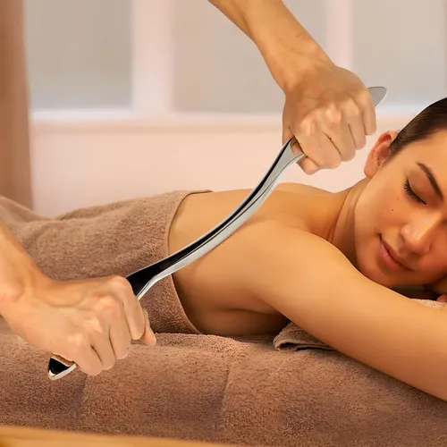 Set 8 En 1 Gua Sha Acero Inoxidable Masaje Portátil