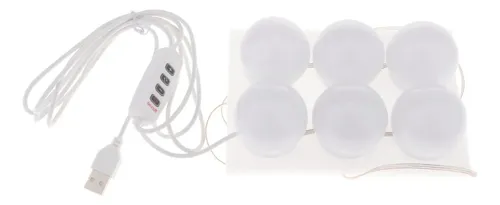 Kit De Luz Para Espejo De Baño, 6 Lámparas 45x45x49mm