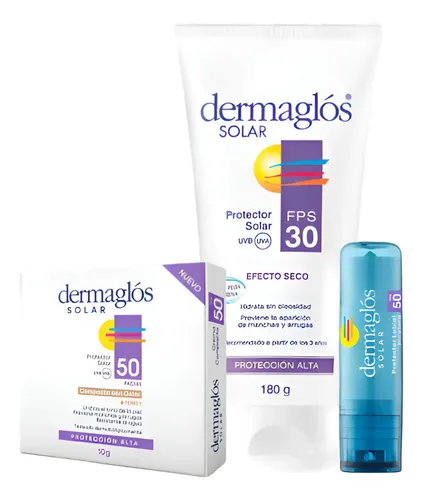 Dermaglós Solar Combo Completo De Protección Tono 1