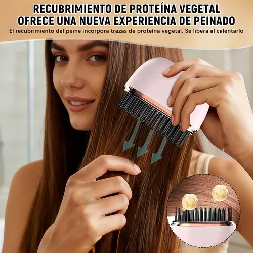 Minimizador De Cabello Inalámbrico Glambrush, Peine 2 En 1