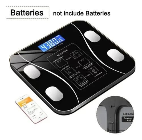 Balanza De Baño Digital Inteligente Bluetooth 180kg Negro