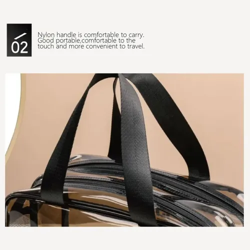 Neceser Organizador Doble Capa Pvc Transparente A