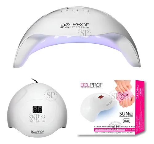 Cabina Uv Led Belprof Sun X7 36w Esmaltado Semipermanente