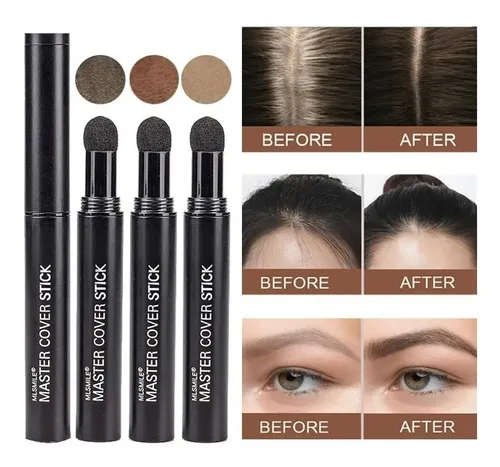 Lápiz Para Raíces Canas Y Cejas Original Temporal Cabello!